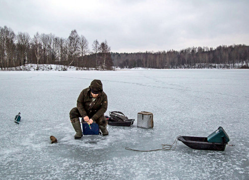 Зимняя рыбалка на озерах Карелии