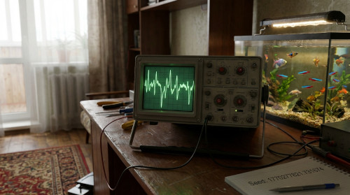 График перепадов напряжения в типичной российской сети для аквариума